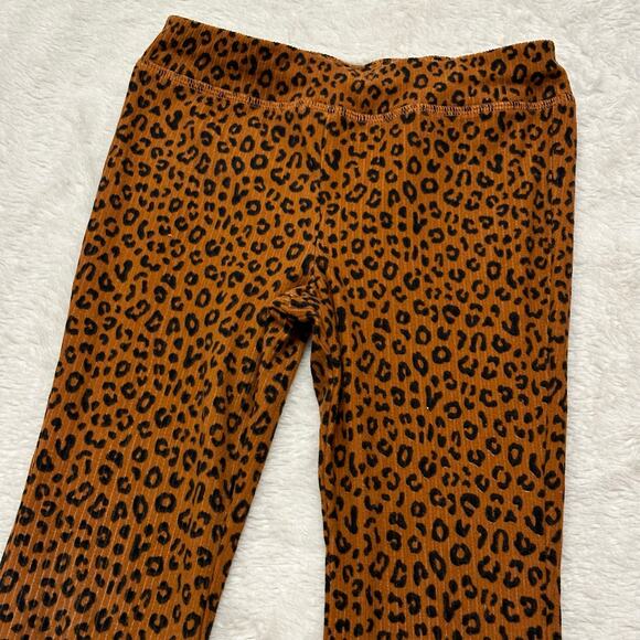 Girl's Leopard Print Flare Leggings sz 6 Pull On Pants - Picture 2 of 4